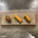 カーサ・デル・チーボ - カカオのソルベと2種類のカンノーリ