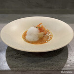 カーサ・デル・チーボ - アブラボウズのインパデッラを魚介スープのチュッピンとともに