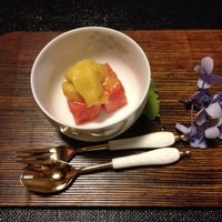 日本料理 幸庵 - 水菓子  スイカに自家製梅アイス