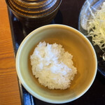 かつアンドかつ - 実際にはツヤツヤの特A米。美味しい