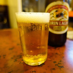 末ッ子 - 中瓶ビール580円です。銘柄は麒麟です。
