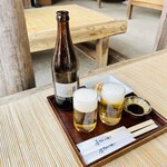 ふくすけ - 瓶ビールはアサヒスーパードライの中瓶
      板わさ