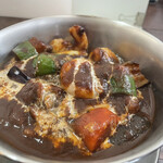 一文字カリー店 - 　　　　　　　　　エビとヤサイ