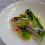 ジューダバレリーノ - 本日の鮮魚の軽いｸﾘｰﾑ煮込み(ｻﾜﾗ)