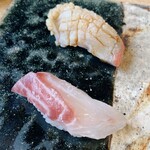 小判寿司 - 鯛と北寄貝