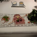 JUTURNA - 　ユトゥルナ名物！15種類のハーブサラダ
                                　イタリア産生ハムの盛り合わせ
                                　本日のおすすめ前菜