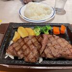 ステーキガスト - みすじステーキ300g　2419円　+　大盛りライス　275円