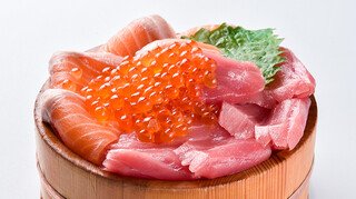 糸島食堂 - マグロ＆サーモンいくら丼