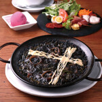 Weekday lunch only [Squid ink paella]