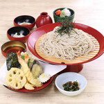 極楽湯東大阪店 お食事処 - 料理写真:十割天婦羅そば三昧