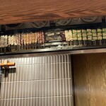 鳥茂 - 天井の鏡から見える焼き場