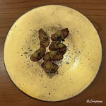 千陽 - 鮟鱇の唐揚げと銀杏の素揚げ