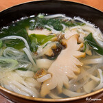 千陽 - あわびと稲庭饂飩の煮麺