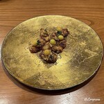 千陽 - 鮟鱇の唐揚げと銀杏の素揚げ