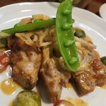 キッチン ブルー グローブ - 反対側から