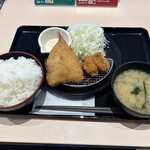Matsunoya - ◆ カキフライ&アジフライ定食 ¥760-
