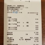 回転寿し トリトン - レシート。