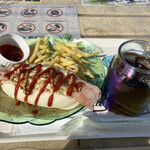 HotDogBAR QOLCOCO - ポテトとドリンクセット。しめて1200＋TAX