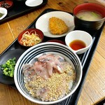 鰺家 - 鯵家定食　マアジ丼とアマジフライ