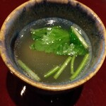 天冨良 麻布よこ田 - 座付き・鰆のスープ