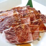 Yakiniku Juujuu Karubi - 「柔らかハラミランチ（１８０ｇ）」のメイン