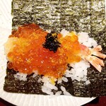 天冨良 麻布よこ田 - 車海老・キャビア・いくら風の天巻き