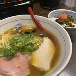 ひのき屋 - アラダシ中華そばと高菜ご飯set(¥1,000)