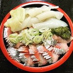 蛯寿し - イカニシン丼（イカの下もニシン）