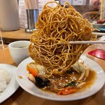 南海飯店 - 麺タワーを持ち上げた！！