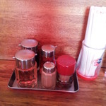 哈爾濱餃子 - 卓上の調味料