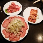 Yakiniku Manguu Fukagawa Ten - ネギタン & 牛カルビ & 牛サガリ