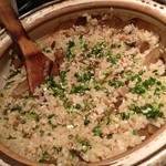 器楽亭 - 〆の炊き込みご飯。