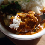 アプランティ - モッツァレラチーズとチキンティカマサラ880円、ライスは大、辛さ6番