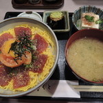 きのこ - 近鉄丼（サーモン、マグロ）