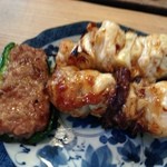 江戸政 - コースの品（ねぎま、スタミナ、ピーマン）