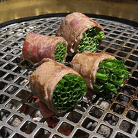 ホルモン焼肉 富や 栄店 - ネギ巻きロース、ネギ巻きタン