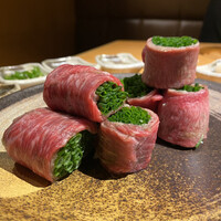 ホルモン焼肉 富や 栄店 - ネギ巻きロース、ネギ巻きタン