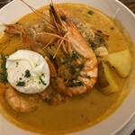 荒井商店 - チュペ・デ・カマロネス　海老のスープ　海老のスープの海老って出汁が出来ってる事が多いのにこちらの海老の濃厚さと言ったらない！ずっとときめく