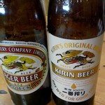 鳥稀 - 瓶ビール大瓶、一本500円