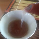 生そば 岡沢 - そば湯