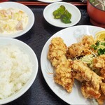 San Jiyu - から揚げ定食　850円