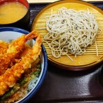 天丼てんや 小田急相模原店 - 上天丼、小そばセット960円税込。