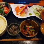 日本酒とワイン ヒカリ - ヒカリ定食 1200円、ご飯大盛り 50円