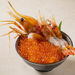 Shrimp and salmon roe bowl