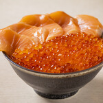 Salmon salmon roe bowl