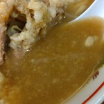 ラーメン二郎 - ﾒﾁｬ濃厚なスープ