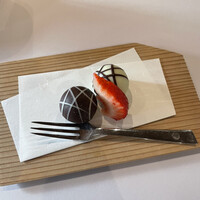酒と二十四節気料理 きのえね omoya - デザートですが、この日はV day の為、チョコレート