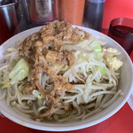 ラーメン二郎 - ラーメン大850円、野菜増し、にんにくまし、脂マシマシ