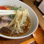 麺屋カワマル - 麺は、テイガクさんの中細麺！