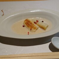 双葉寿司 - 長葱のクリームソース